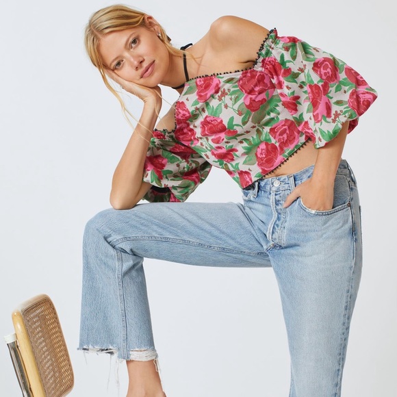 Anthropologie Frida Off The Shoulder Halter Top - Picture 3 of 5